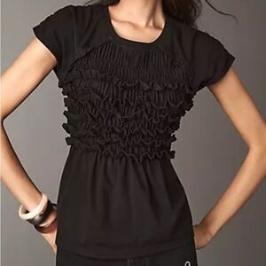 Maeve Smocked Sleeveless Ruffle Top size small